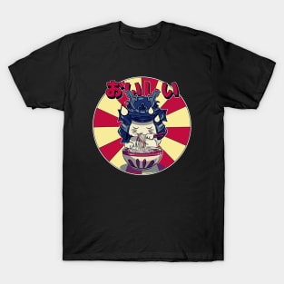 Cat Eating Ramen T-Shirt